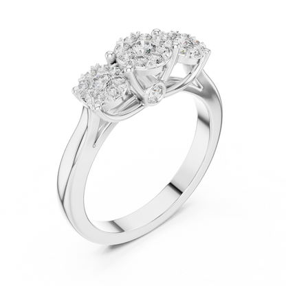 Mixed Shape Lab Grown Diamond Three Stone Ring