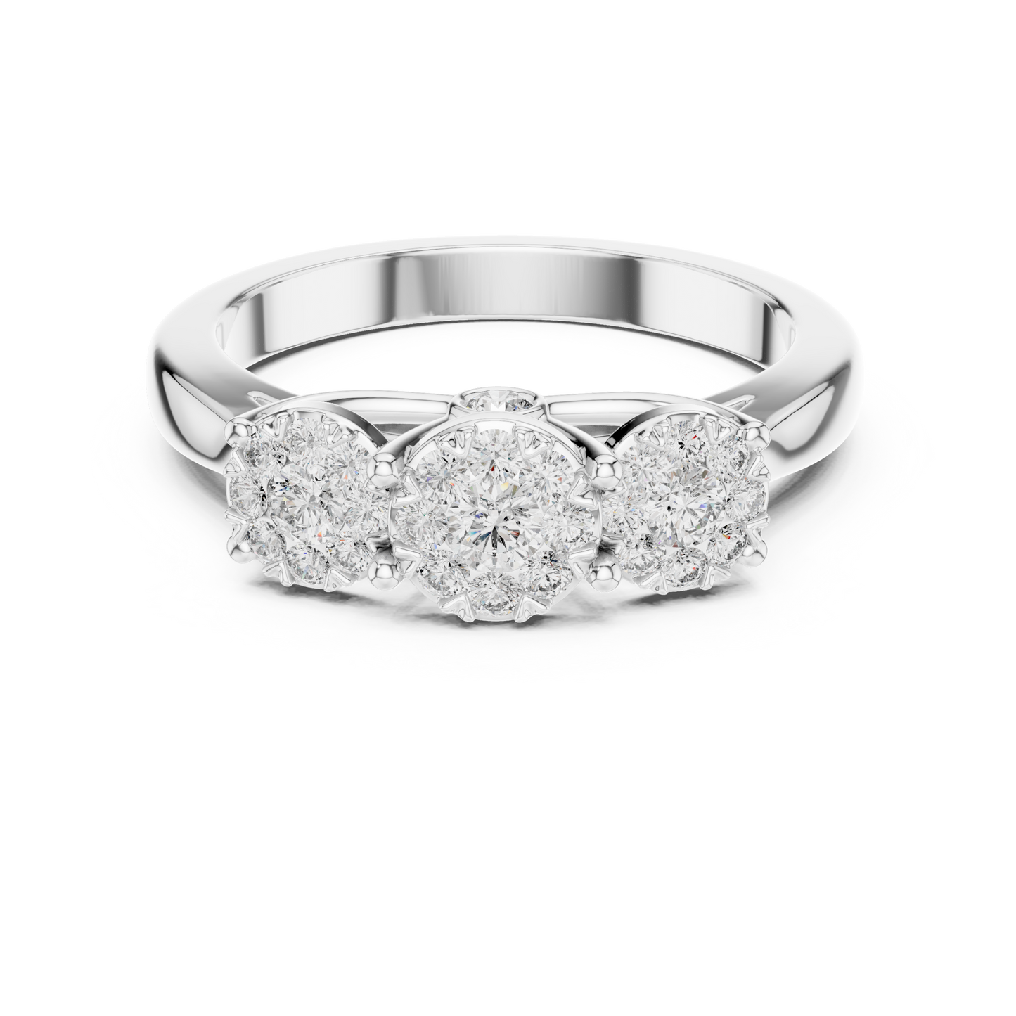Mixed Shape Lab Grown Diamond Three Stone Ring