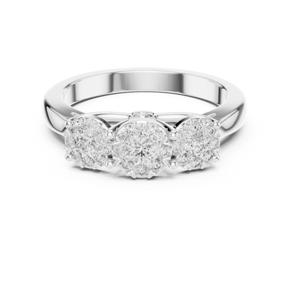 Mixed Shape Lab Grown Diamond Three Stone Ring