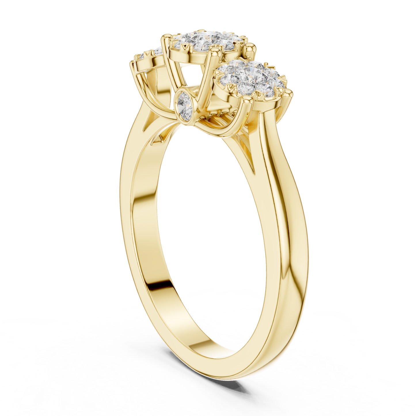 Mixed Shape Lab Grown Diamond Three Stone Ring