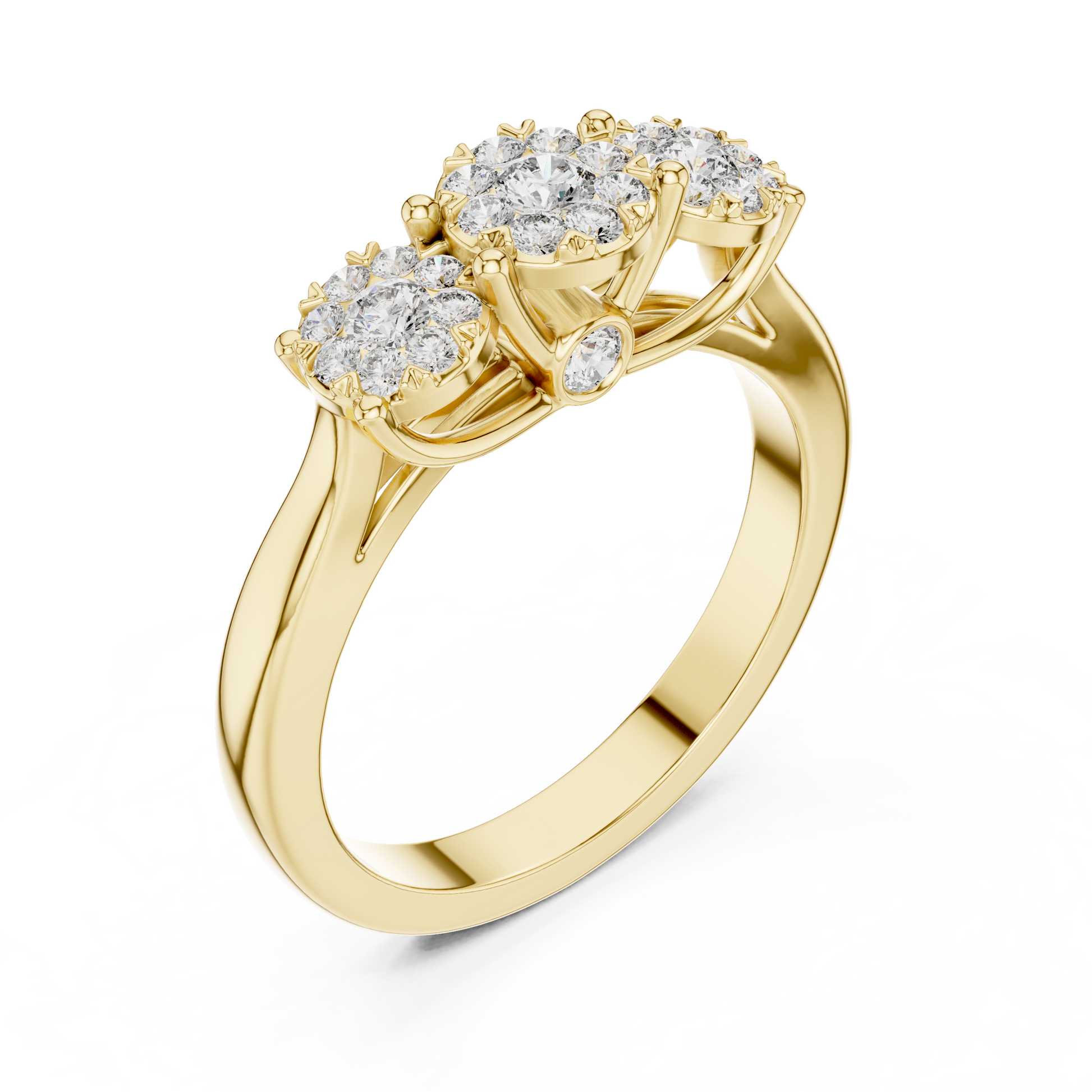 Mixed Shape Lab Grown Diamond Three Stone Ring