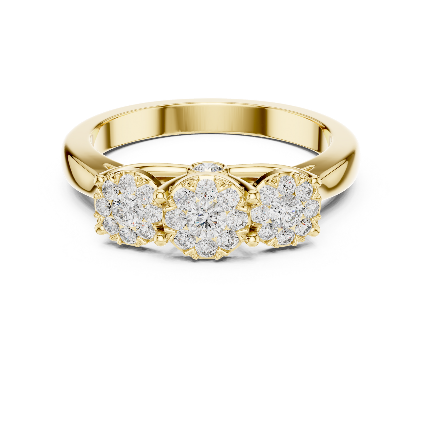 Mixed Shape Lab Grown Diamond Three Stone Ring