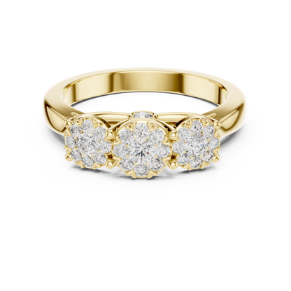 Mixed Shape Lab Grown Diamond Three Stone Ring