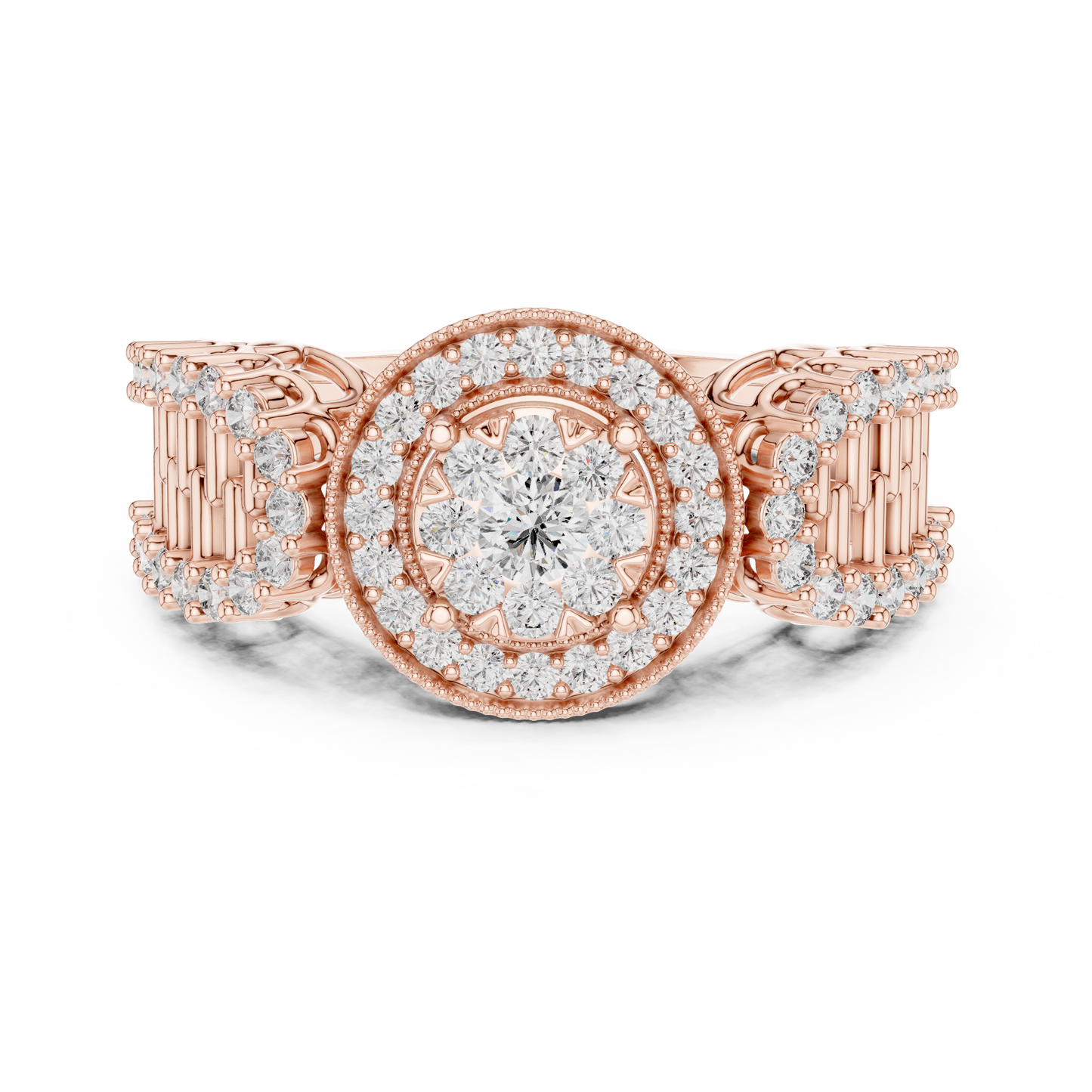Mixed Shape Lab Grown Diamond Halo Ring