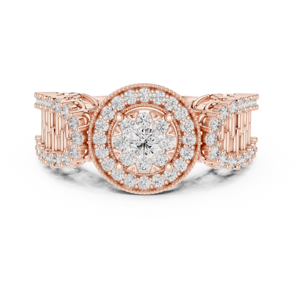 Mixed Shape Lab Grown Diamond Halo Ring
