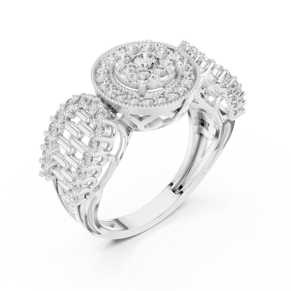 Mixed Shape Lab Grown Diamond Halo Ring