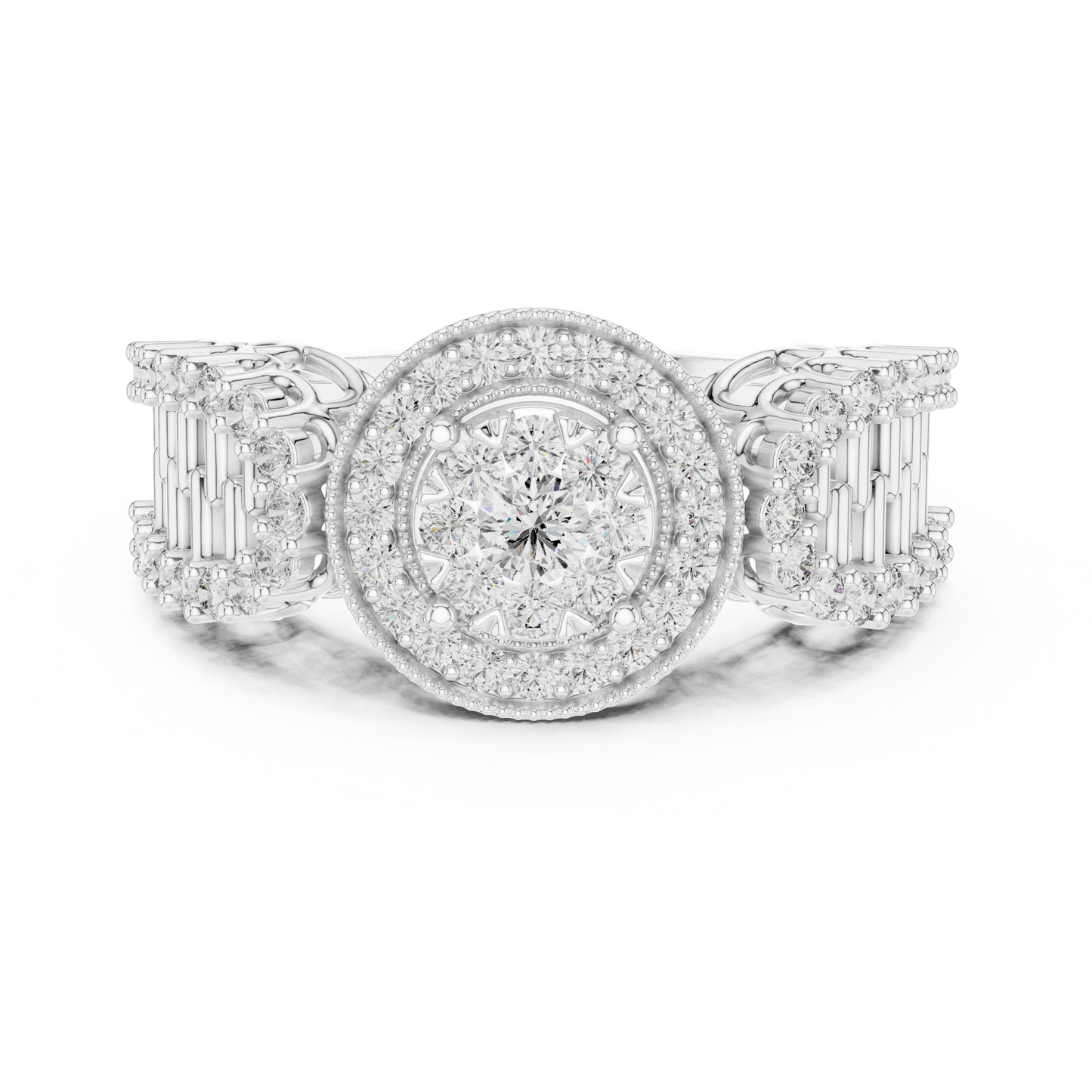 Mixed Shape Lab Grown Diamond Halo Ring