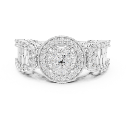 Mixed Shape Lab Grown Diamond Halo Ring