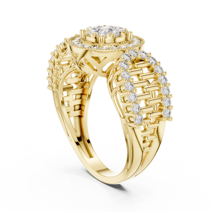 Mixed Shape Lab Grown Diamond Halo Ring