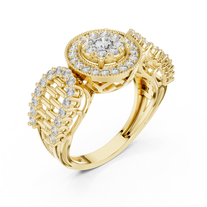Mixed Shape Lab Grown Diamond Halo Ring