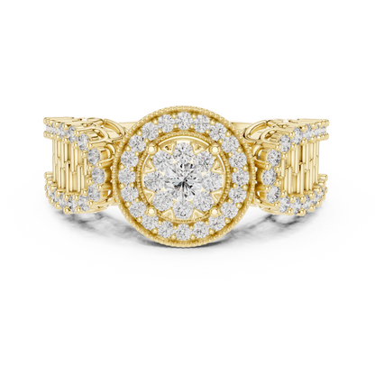 Mixed Shape Lab Grown Diamond Halo Ring