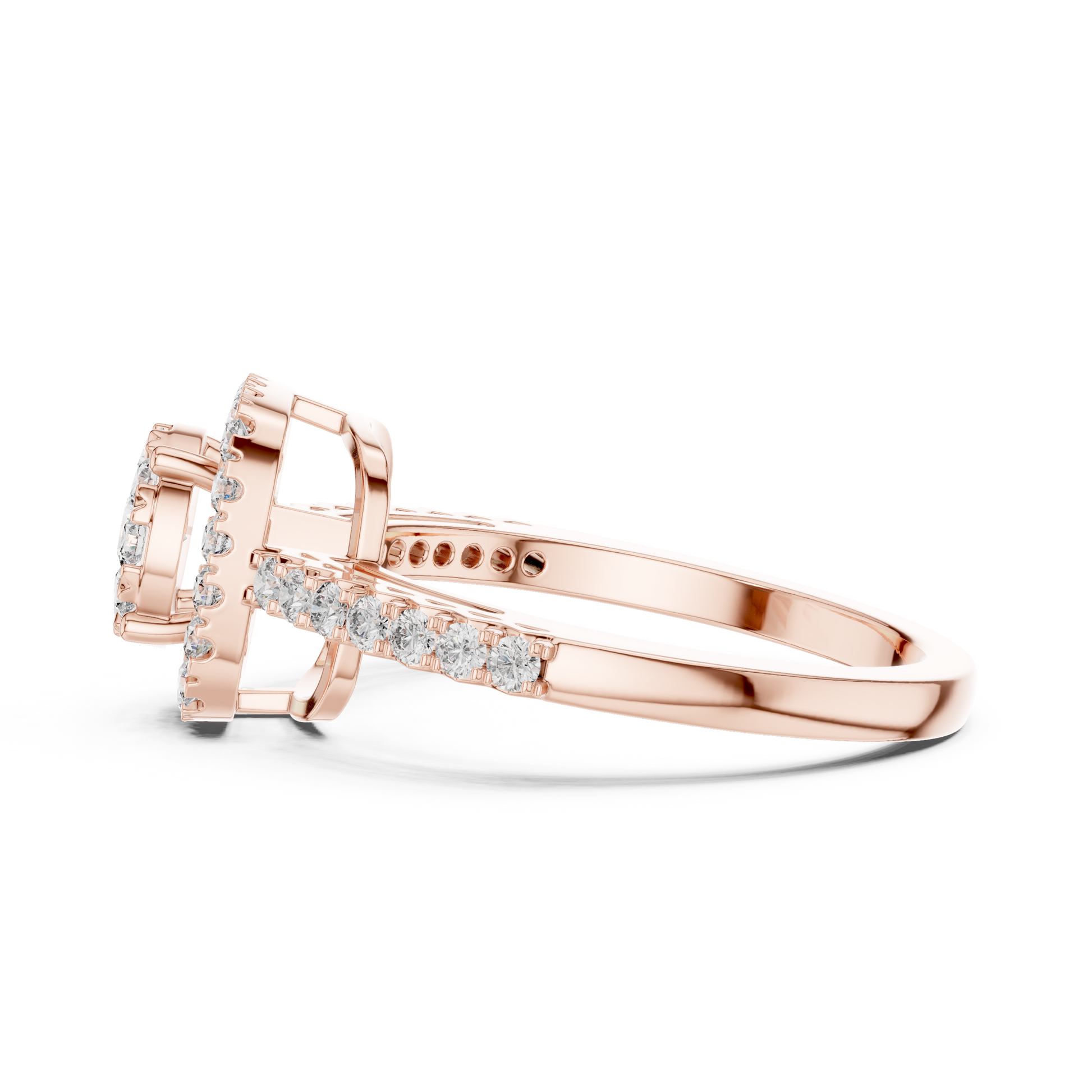 Round Halo Lab Grown Diamond Ring