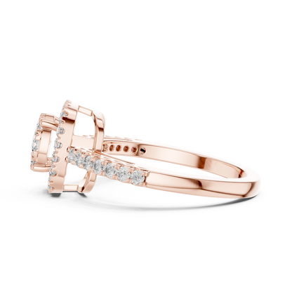 Round Halo Lab Grown Diamond Ring