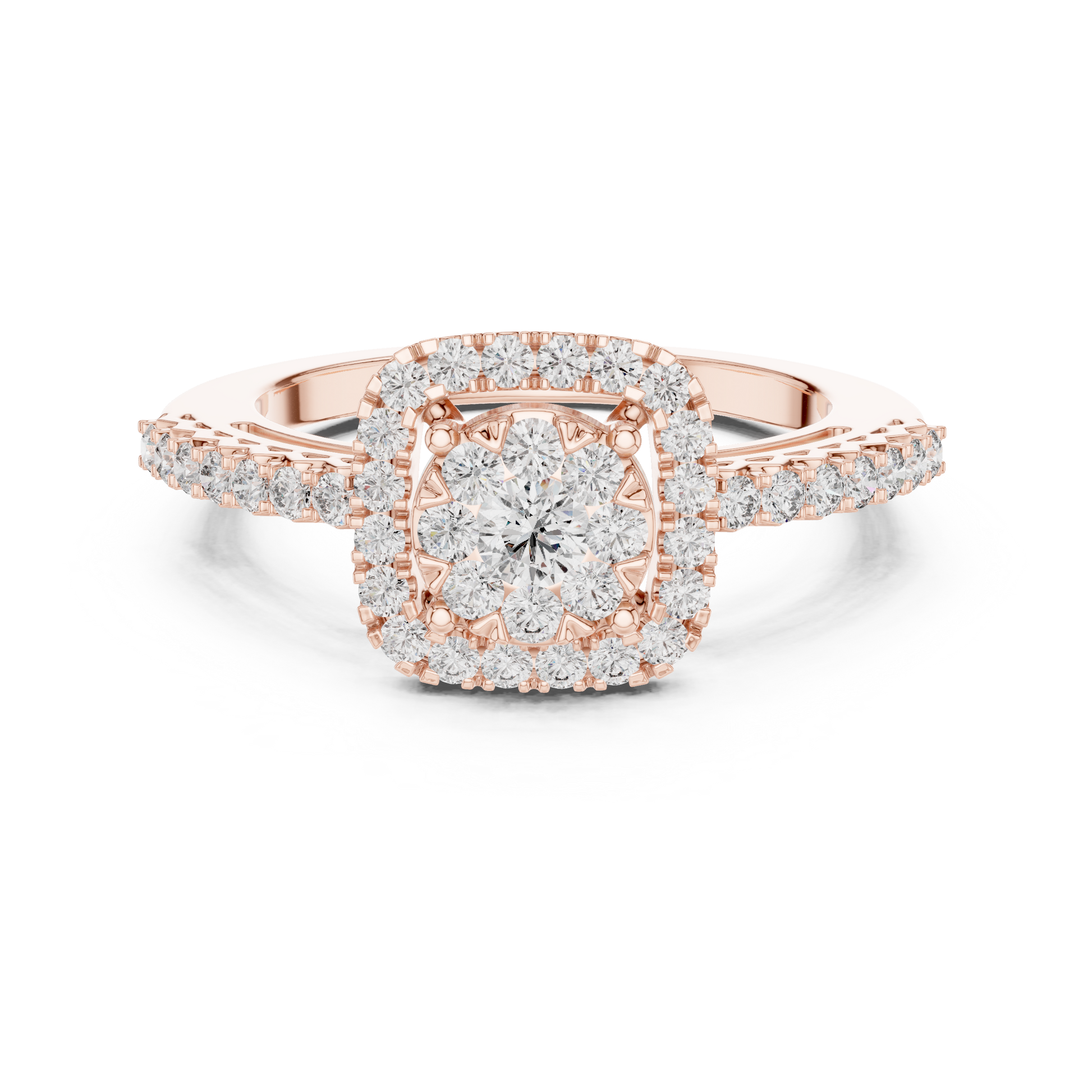 Round Halo Lab Grown Diamond Ring