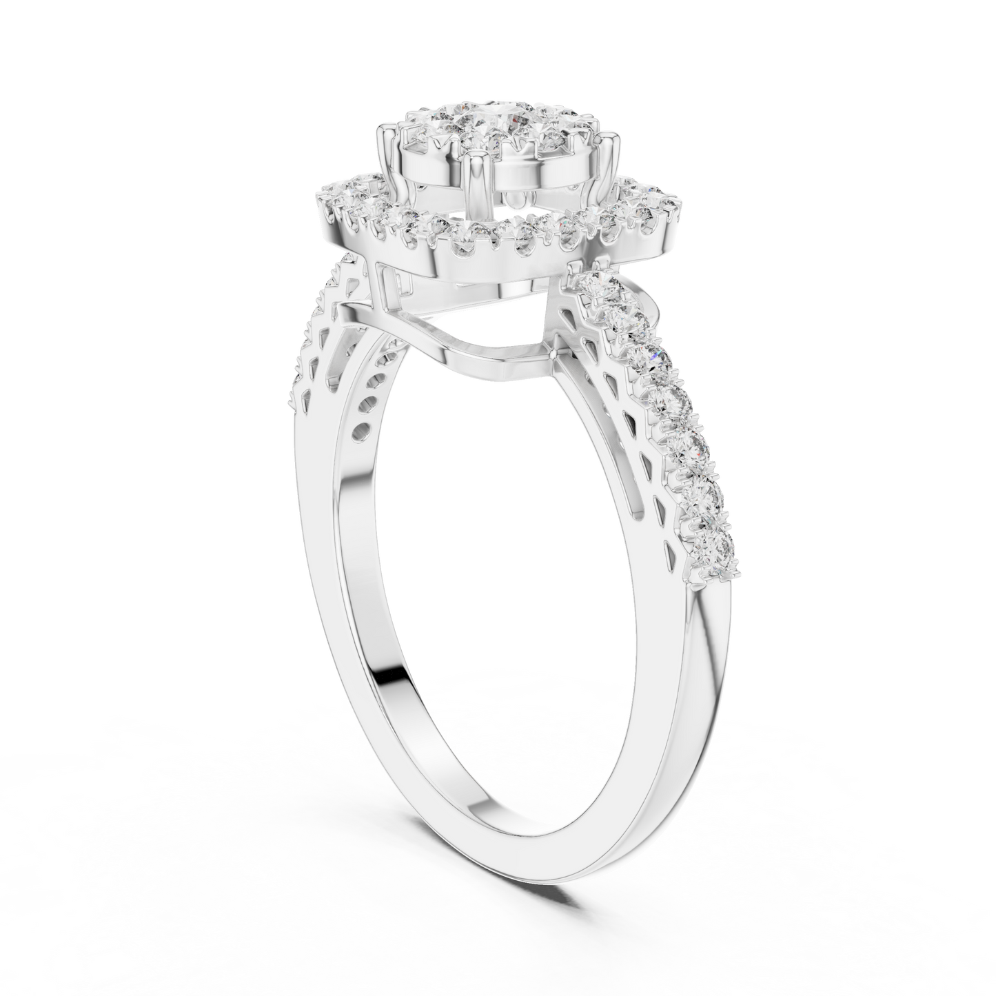 Round Halo Lab Grown Diamond Ring