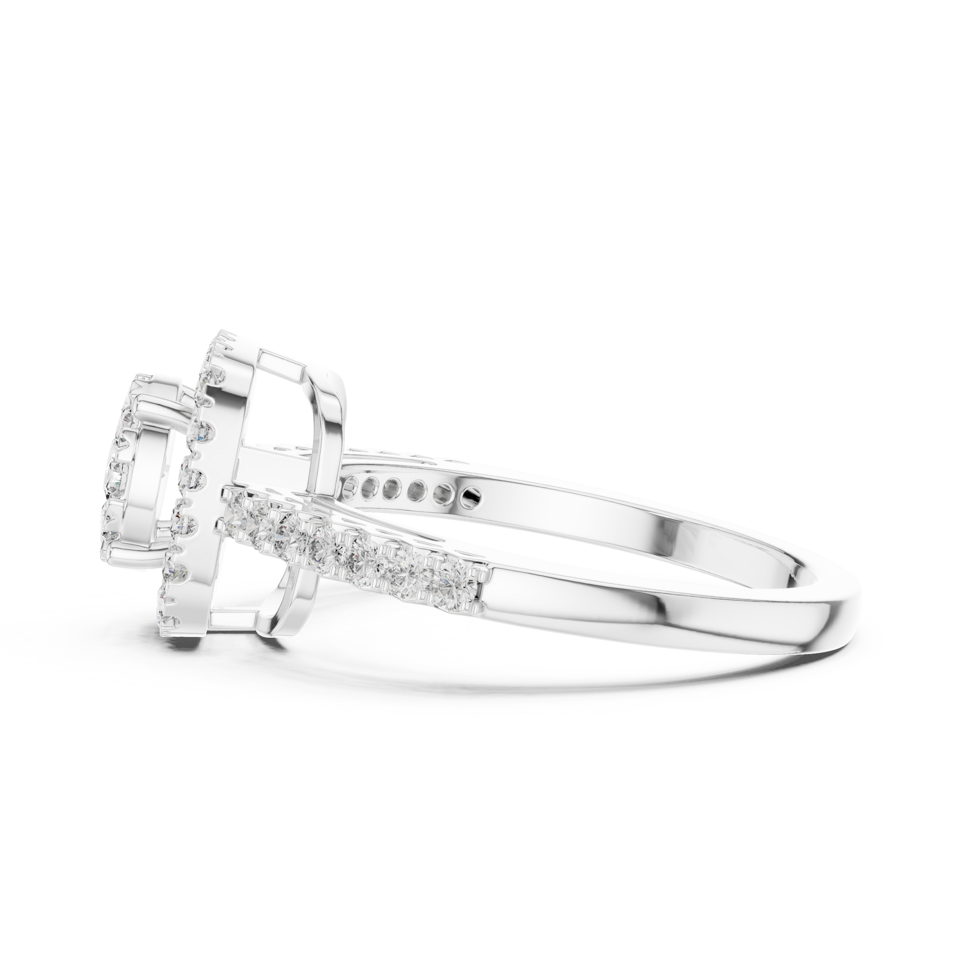 Round Halo Lab Grown Diamond Ring