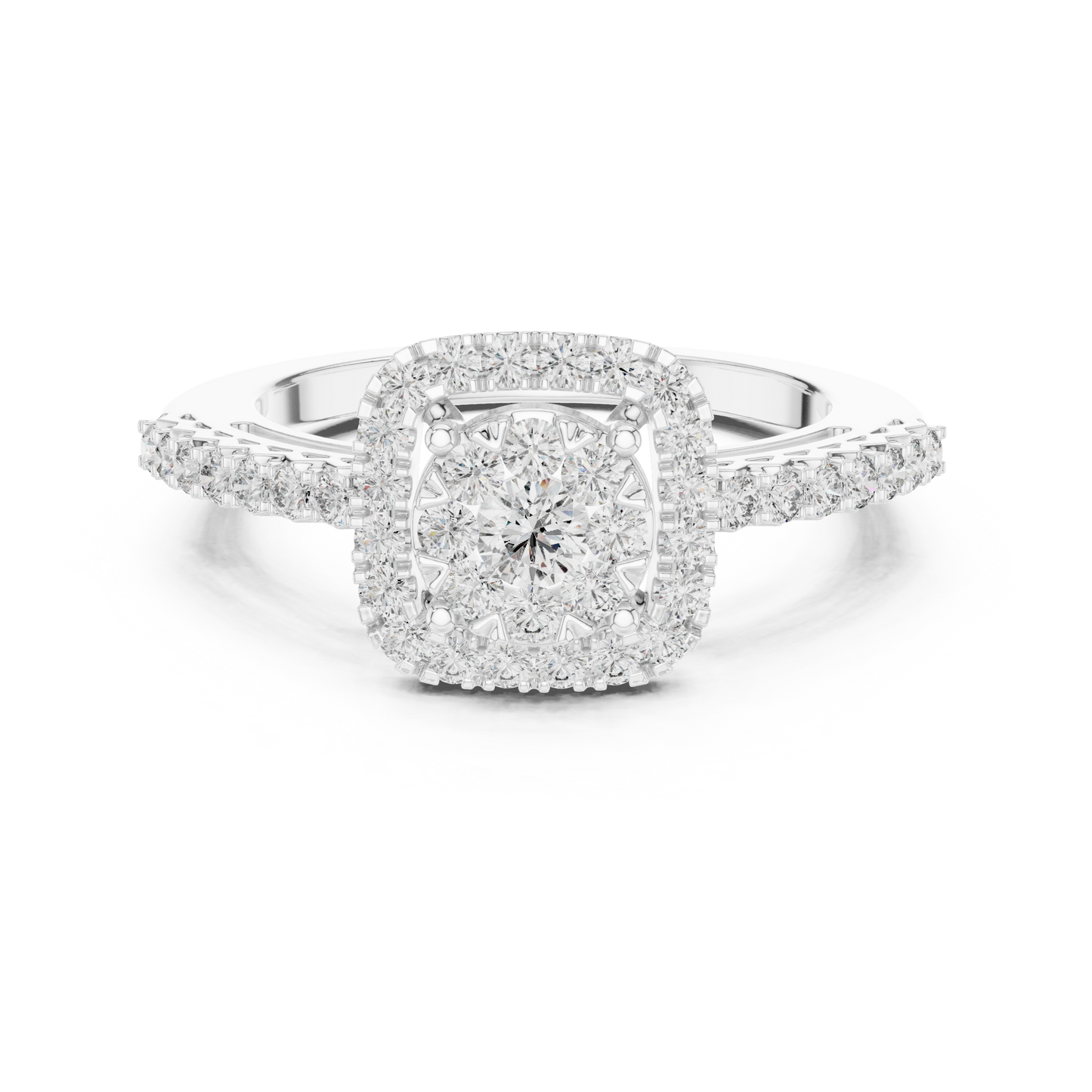 Round Halo Lab Grown Diamond Ring