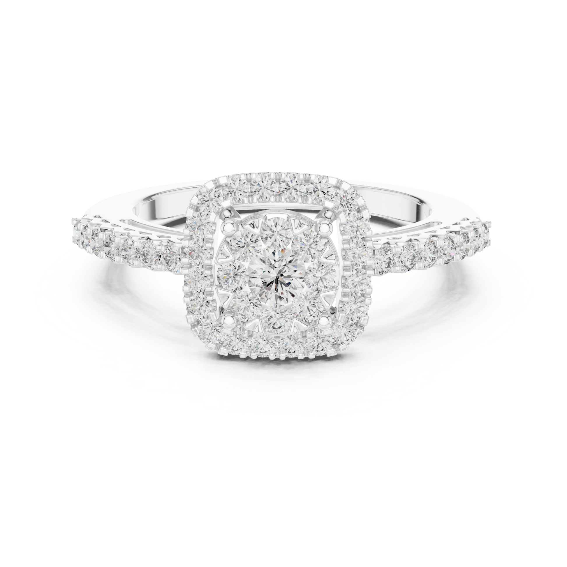 Round Halo Lab Grown Diamond Ring
