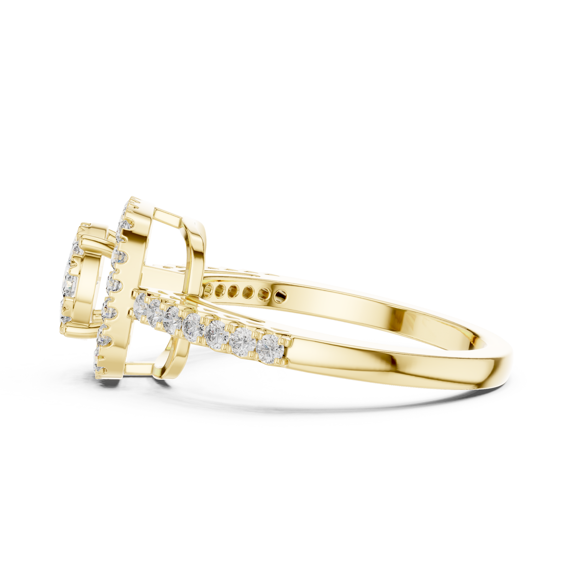 Round Halo Lab Grown Diamond Ring