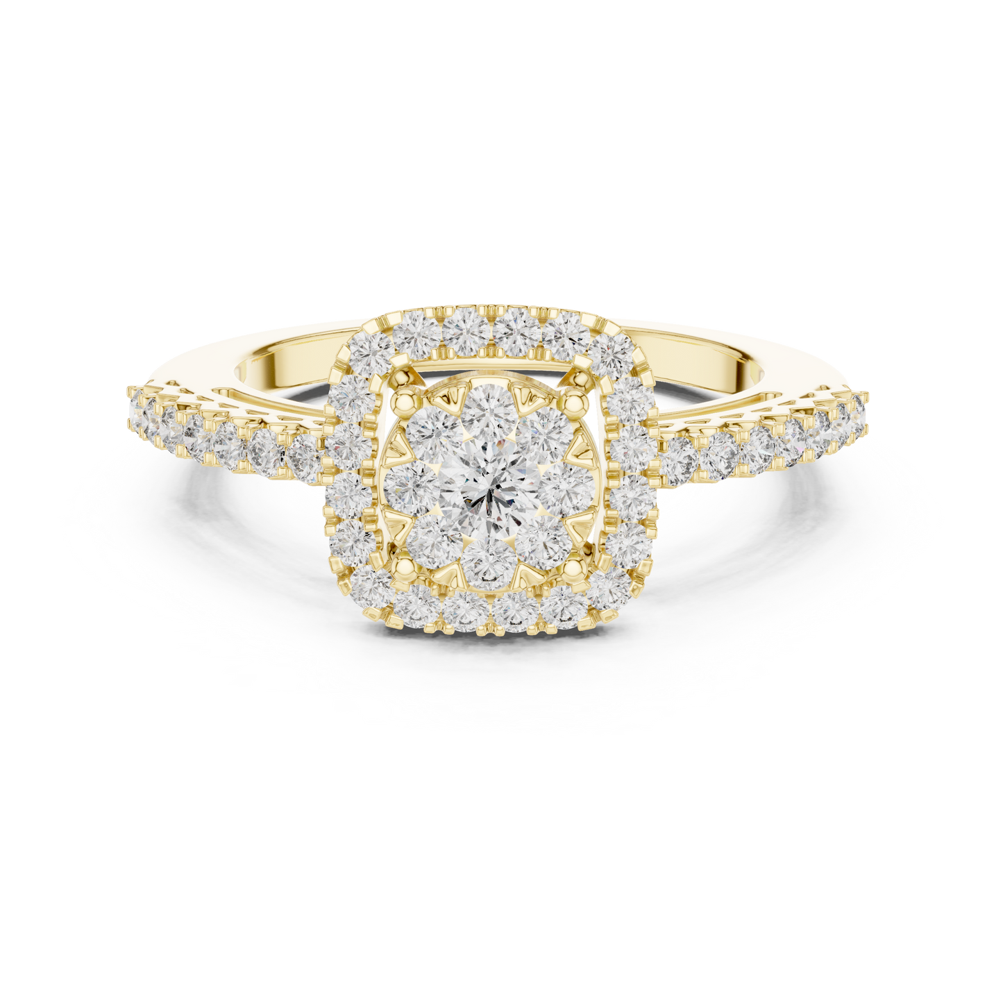 Round Halo Lab Grown Diamond Ring