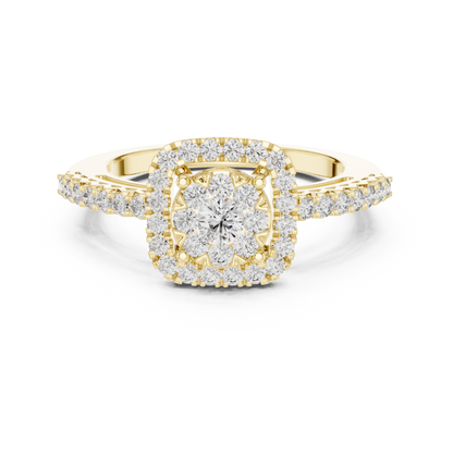 Round Halo Lab Grown Diamond Ring