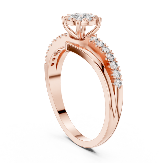 Round Halo Lab Grown Diamond Ring