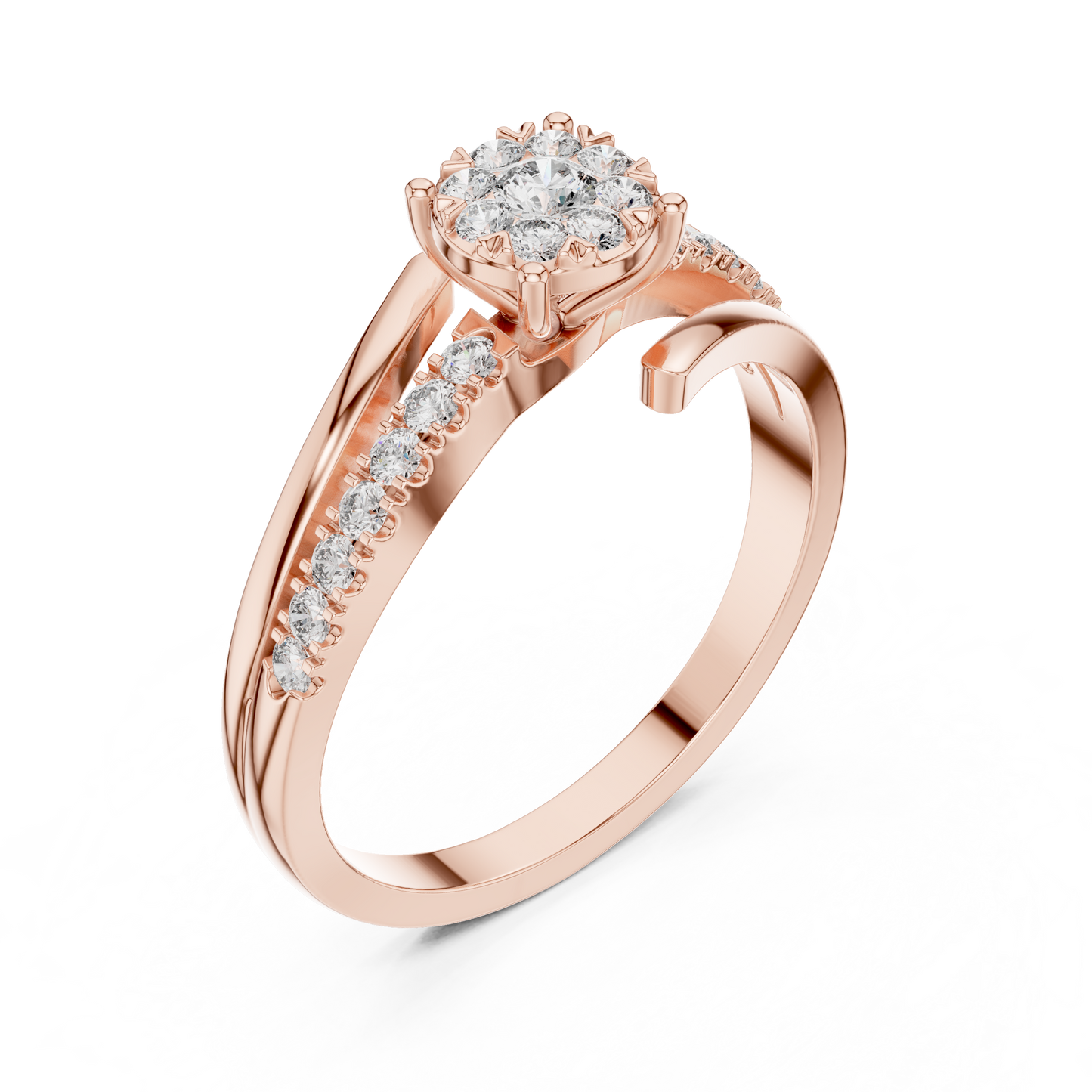 Round Halo Lab Grown Diamond Ring