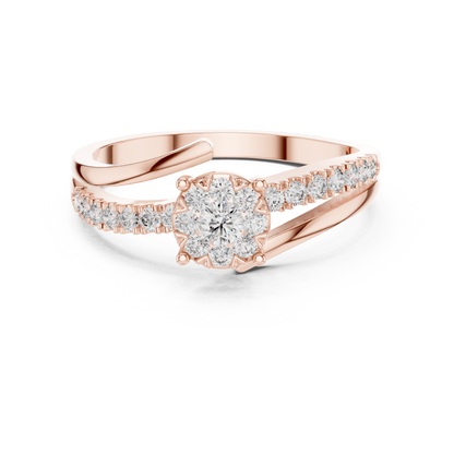 Round Halo Lab Grown Diamond Ring