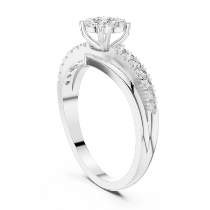 Round Halo Lab Grown Diamond Ring