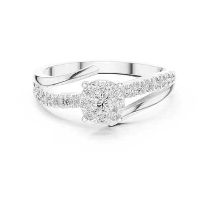 Round Halo Lab Grown Diamond Ring