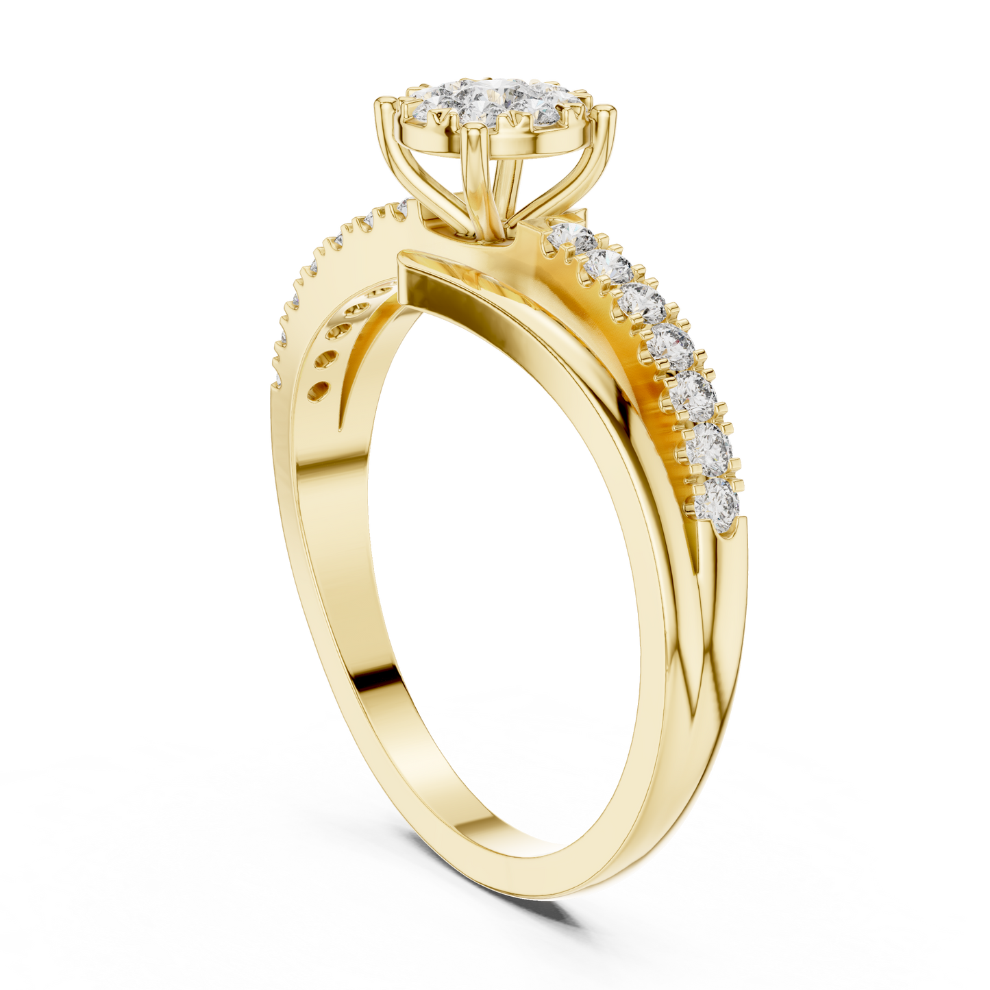 Round Halo Lab Grown Diamond Ring