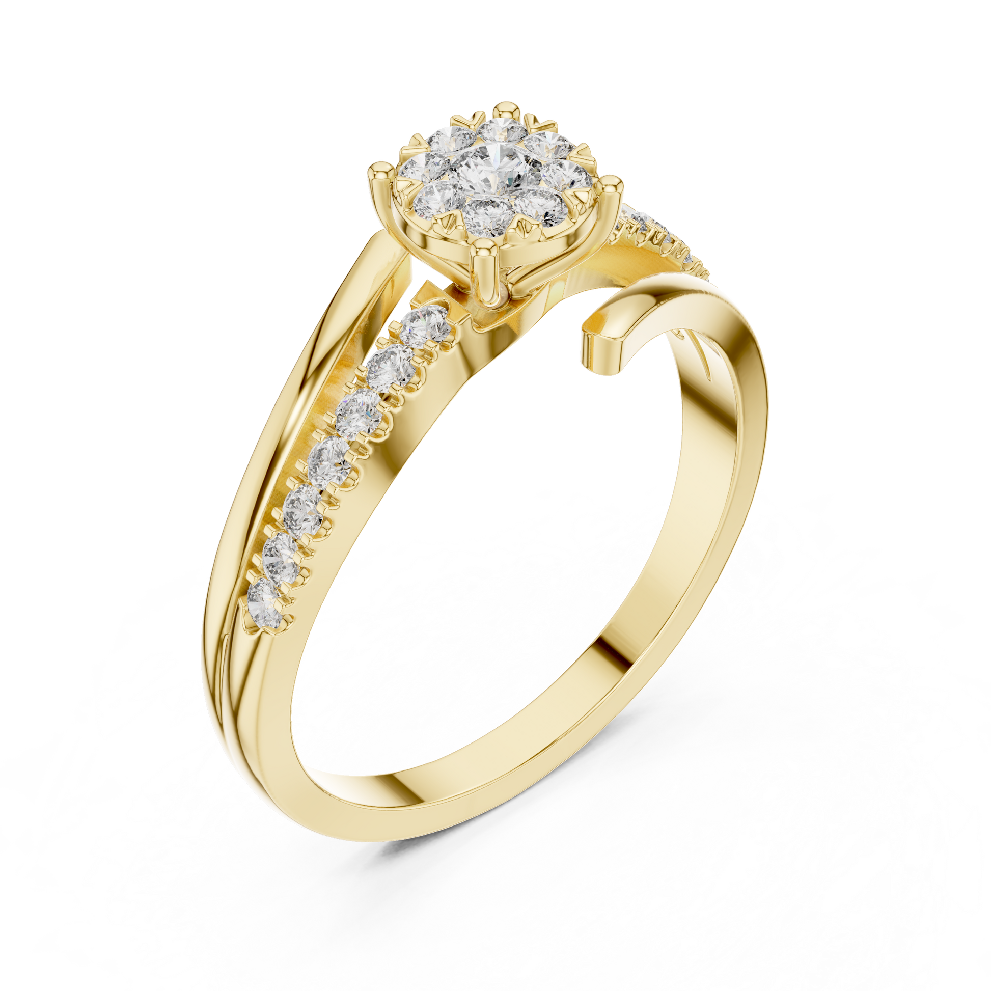 Round Halo Lab Grown Diamond Ring
