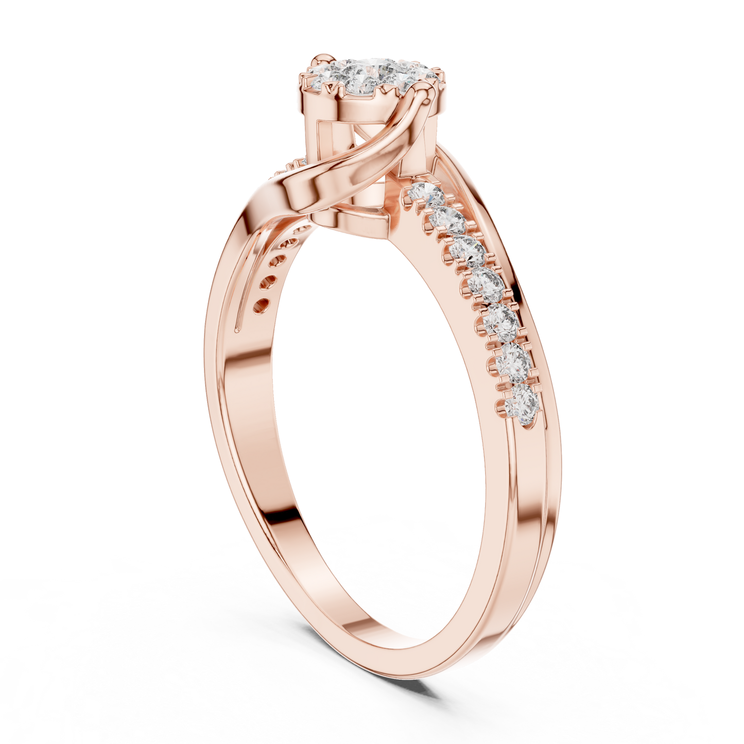 Round Halo Lab Grown Diamond Ring
