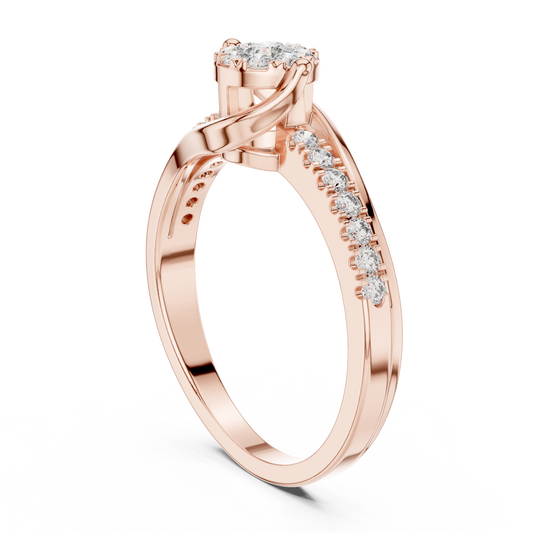 Round Halo Lab Grown Diamond Ring