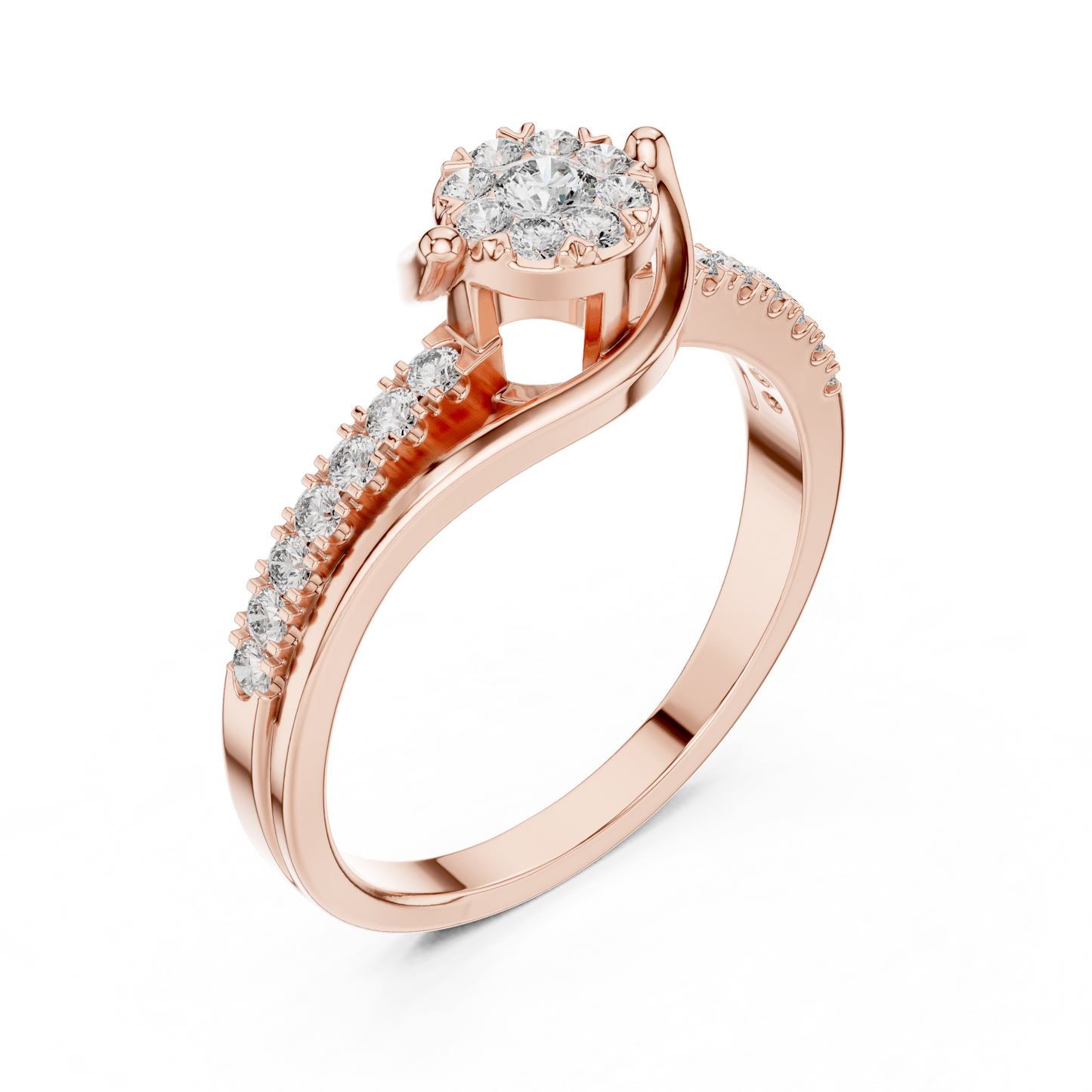 Round Halo Lab Grown Diamond Ring