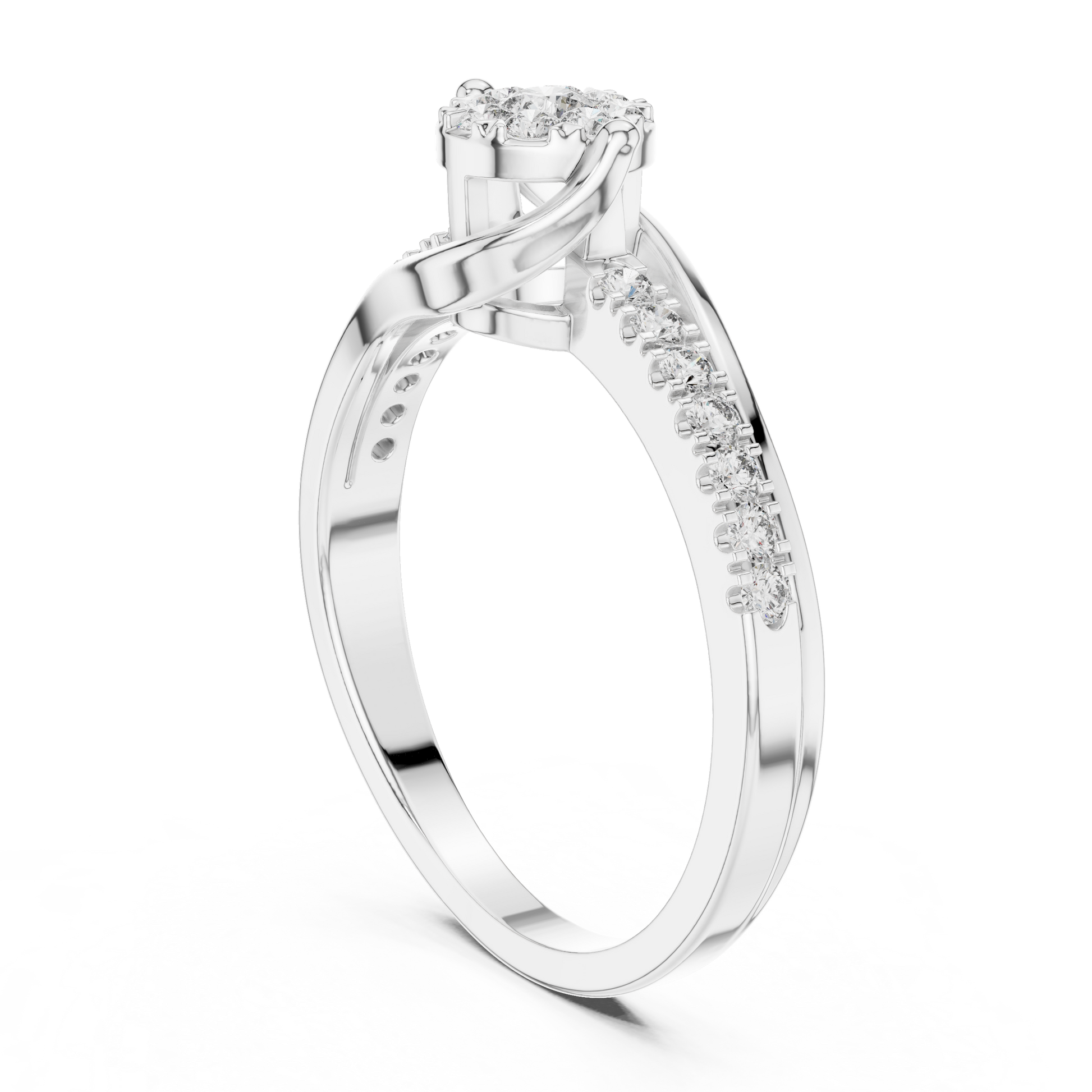 Round Halo Lab Grown Diamond Ring