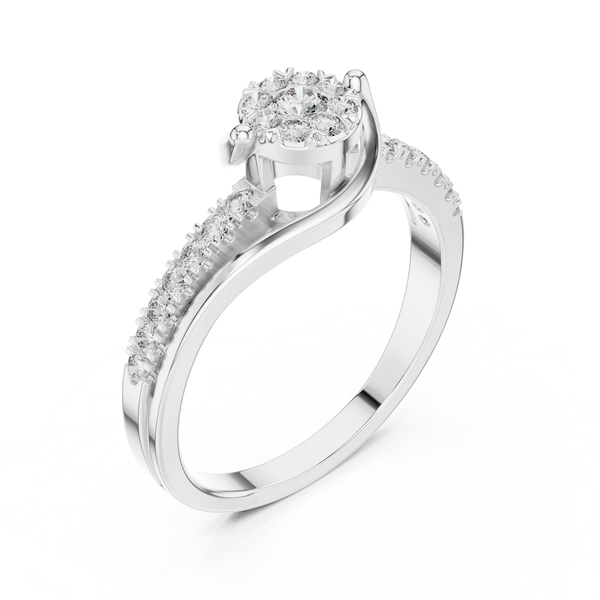 Round Halo Lab Grown Diamond Ring