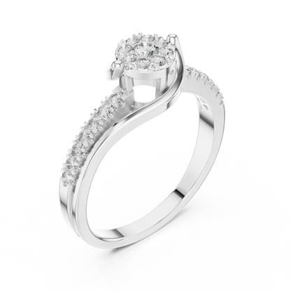 Round Halo Lab Grown Diamond Ring