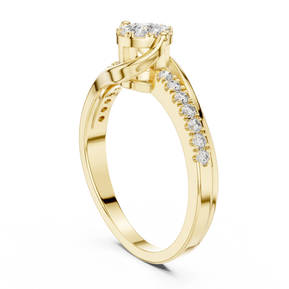 Round Halo Lab Grown Diamond Ring