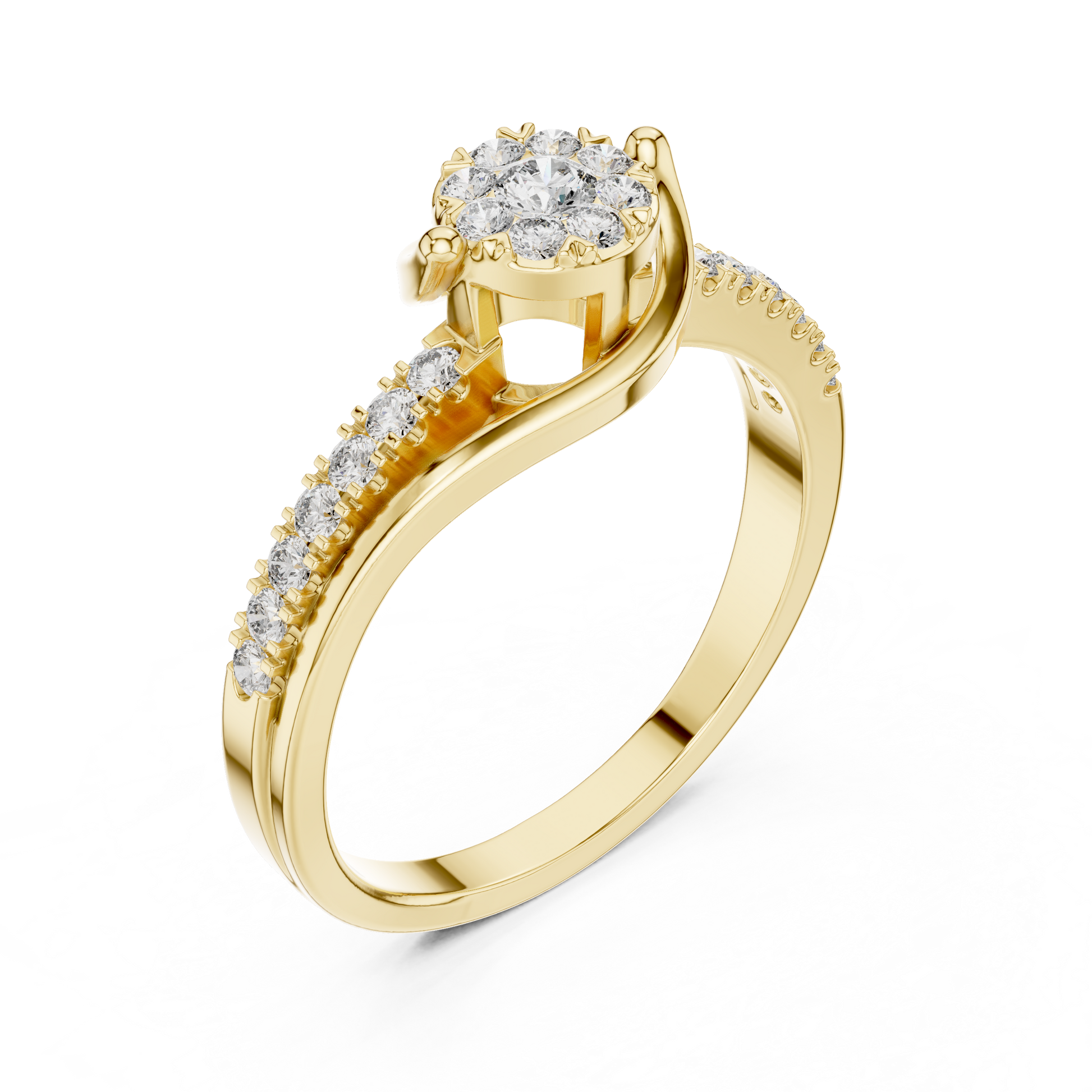 Round Halo Lab Grown Diamond Ring