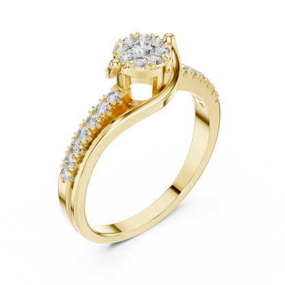 Round Halo Lab Grown Diamond Ring