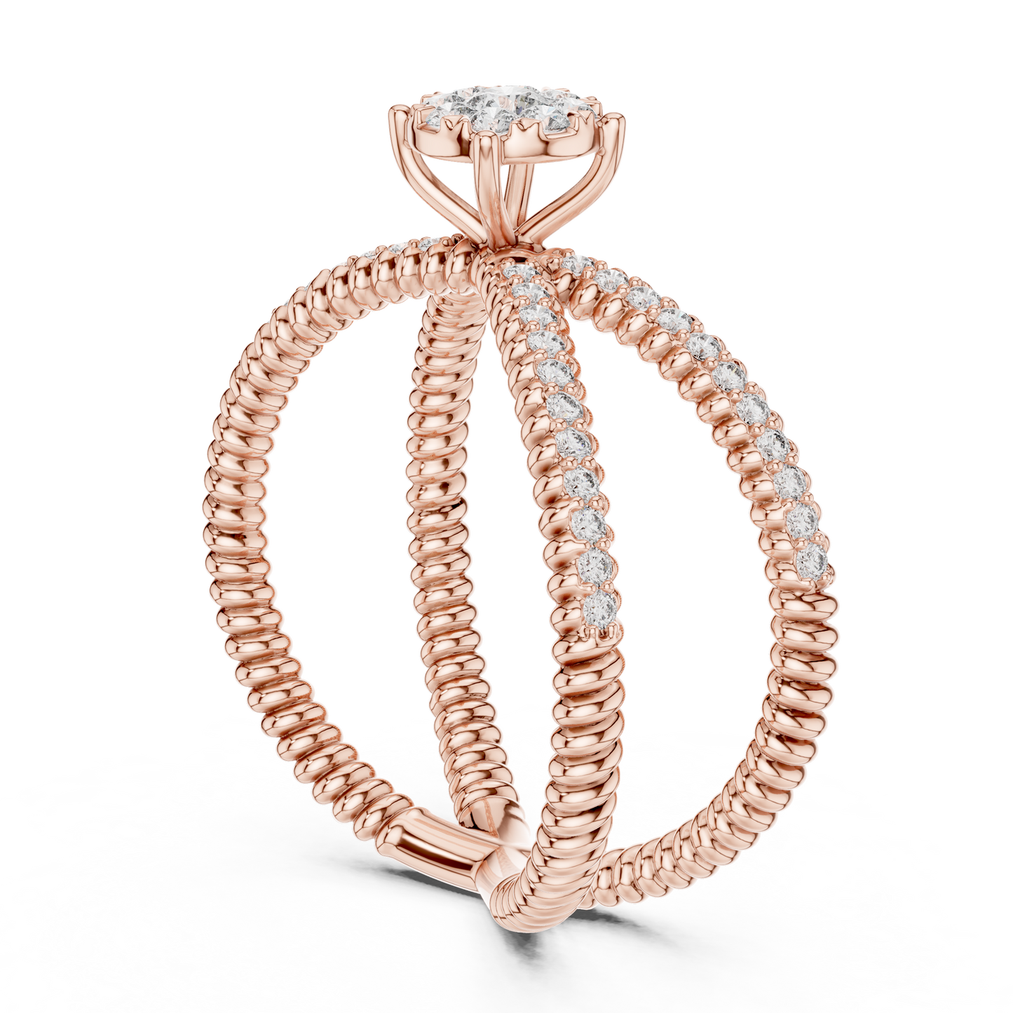 Round Halo Lab Grown Diamond Ring