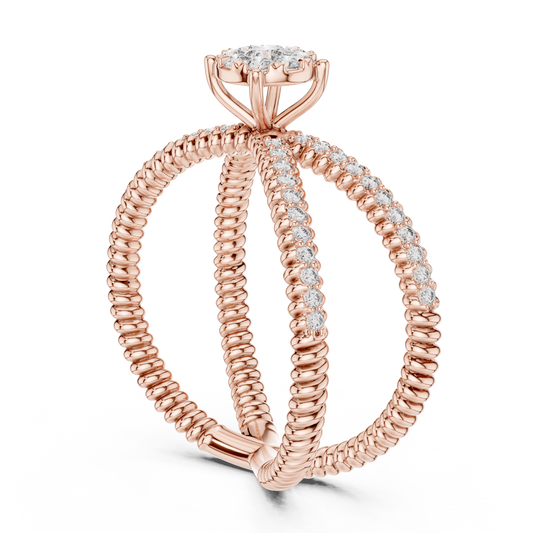Round Halo Lab Grown Diamond Ring