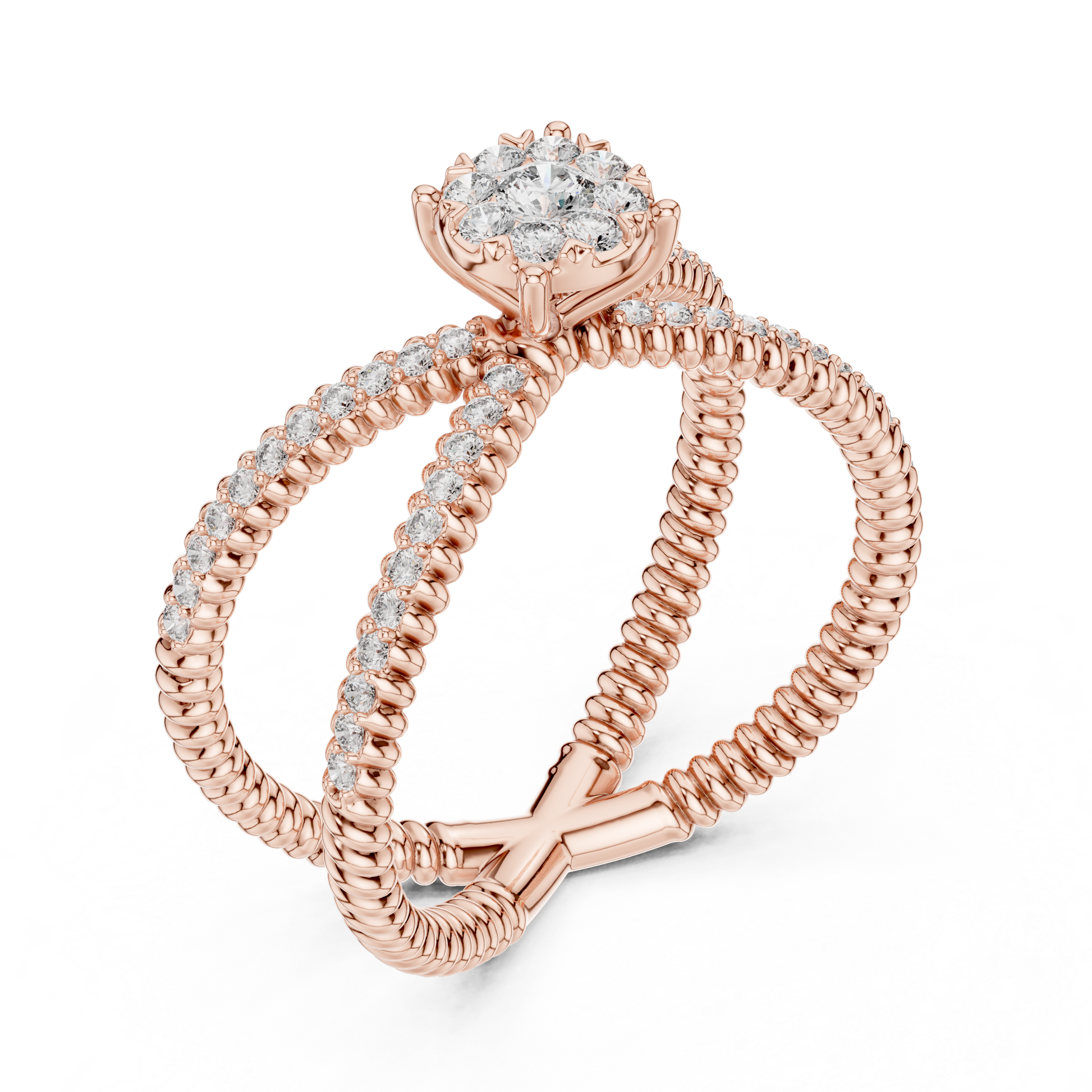 Round Halo Lab Grown Diamond Ring