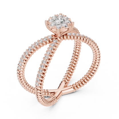 Round Halo Lab Grown Diamond Ring