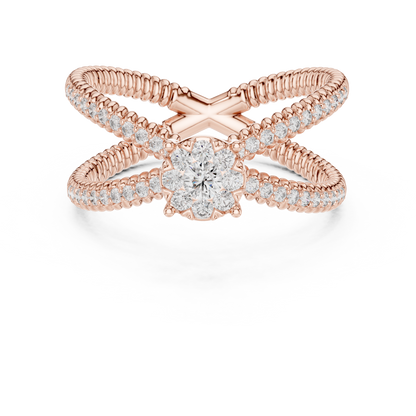 Round Halo Lab Grown Diamond Ring