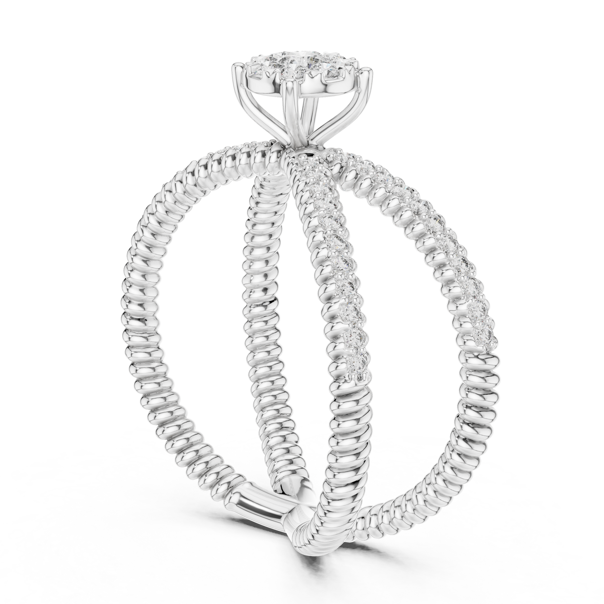 Round Halo Lab Grown Diamond Ring
