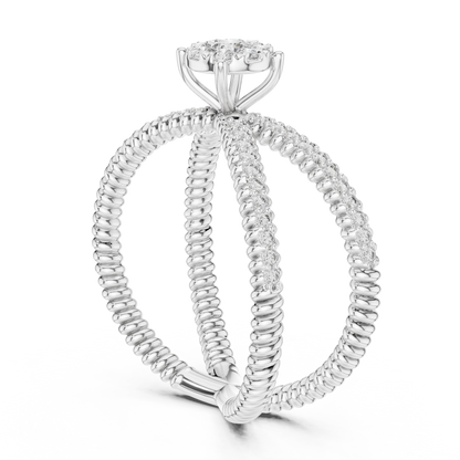 Round Halo Lab Grown Diamond Ring