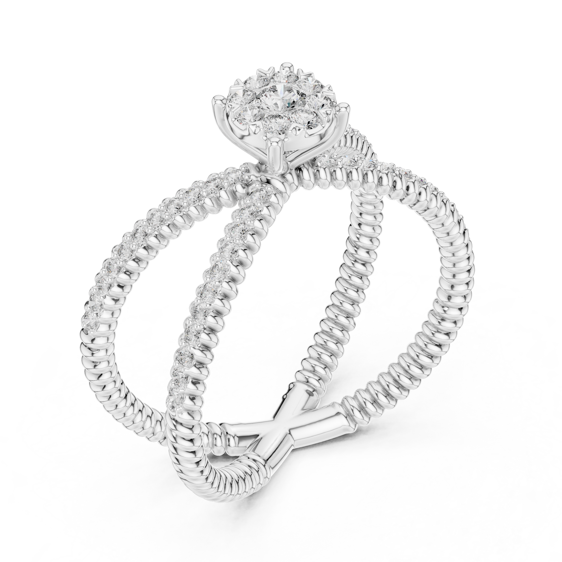 Round Halo Lab Grown Diamond Ring