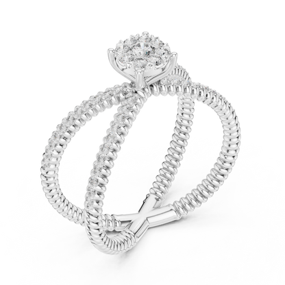 Round Halo Lab Grown Diamond Ring